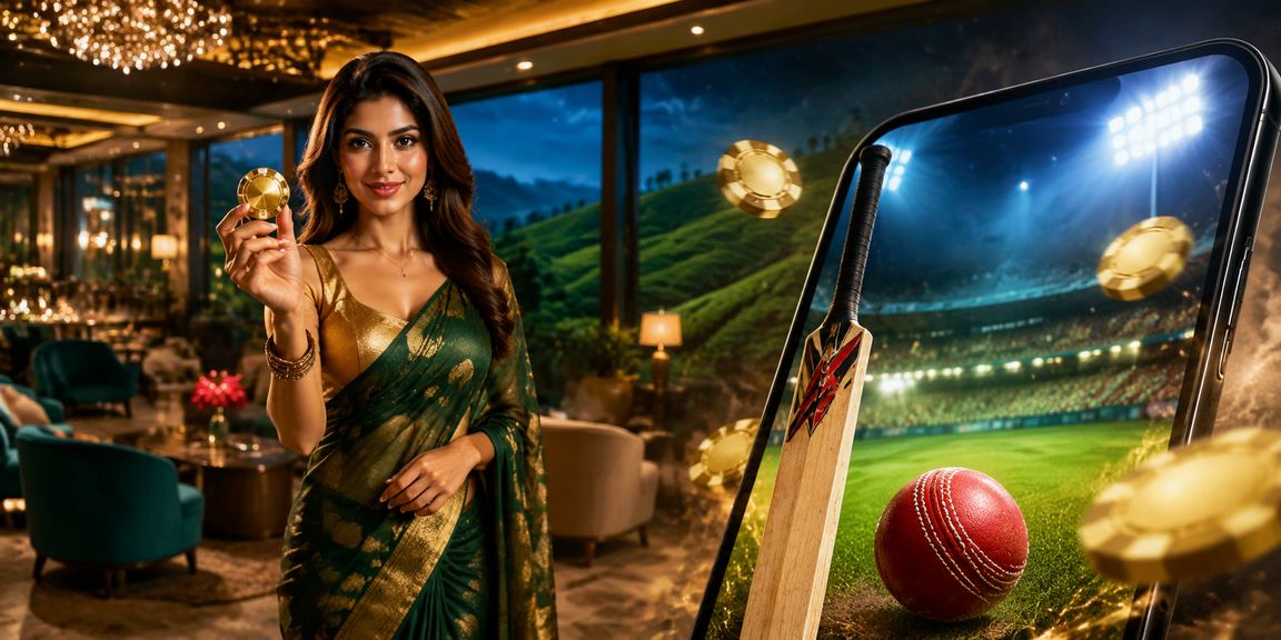 সিলেটের চা বাগানের পটভূমিতে ক্রিকেট বেটিং মোবাইল স্ক্রিন
